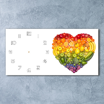 Reloj rectangular Corazón vegetal