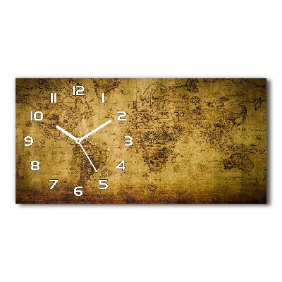 Reloj de cristal horizontal Mapa del viejo mundo