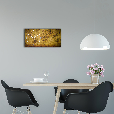 Reloj de cristal horizontal Mapa del viejo mundo