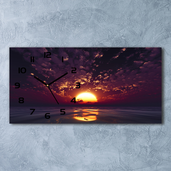 Reloj rectangular Atardecer