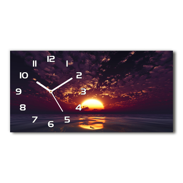 Reloj rectangular Atardecer