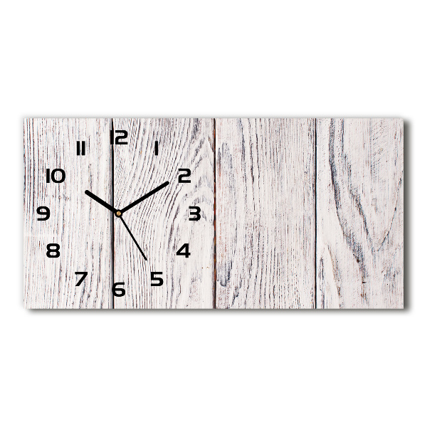 Reloj de cristal horizontal Pared de madera
