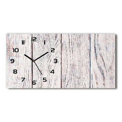 Reloj de cristal horizontal Pared de madera