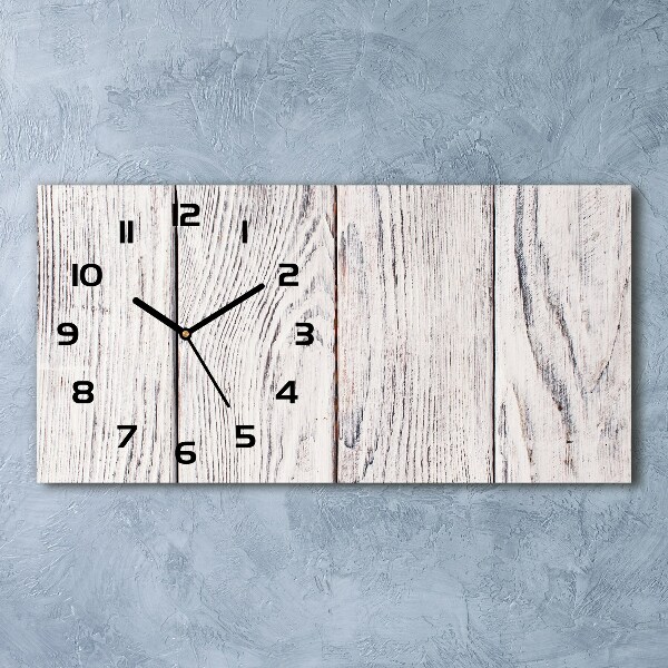 Reloj de cristal horizontal Pared de madera