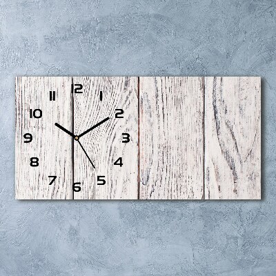 Reloj de cristal horizontal Pared de madera