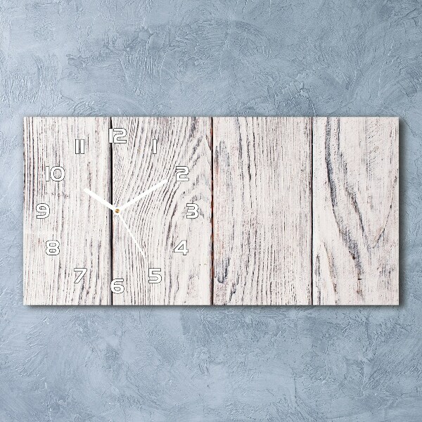 Reloj de cristal horizontal Pared de madera