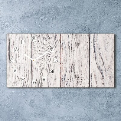 Reloj de cristal horizontal Pared de madera