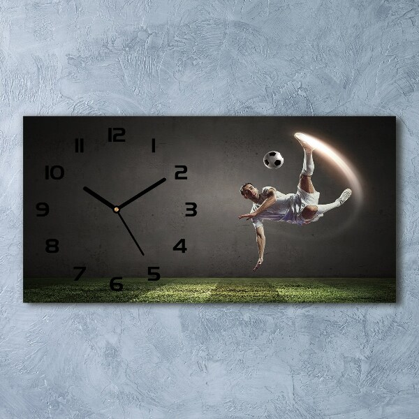 Reloj de cristal horizontal Futbolista
