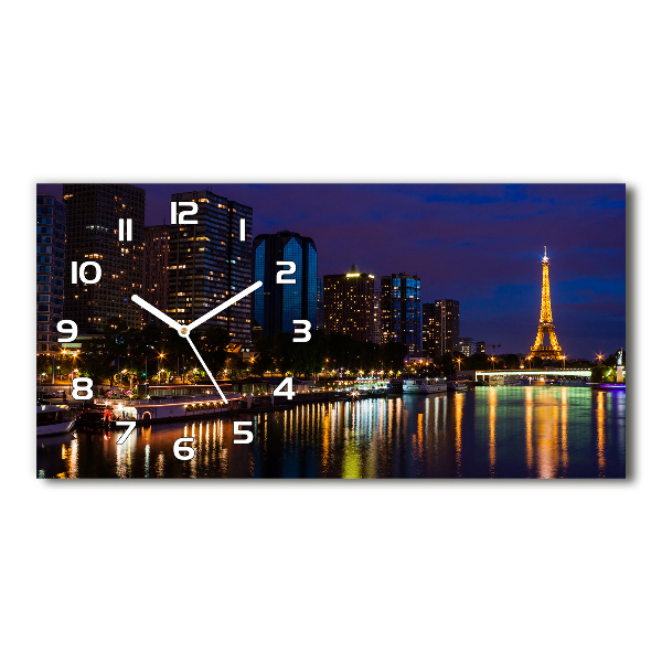 Reloj rectangular París de noche