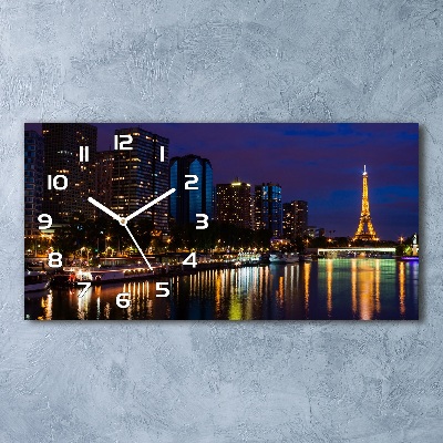 Reloj rectangular París de noche