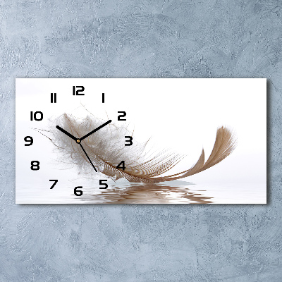 Reloj horizontal Una pluma en el agua