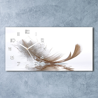 Reloj horizontal Una pluma en el agua