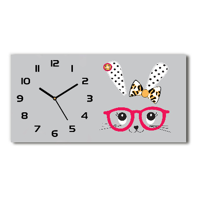 Reloj horizontal Conejo con gafas