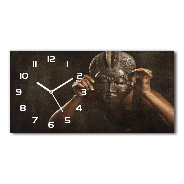 Reloj rectangular Máscara africana