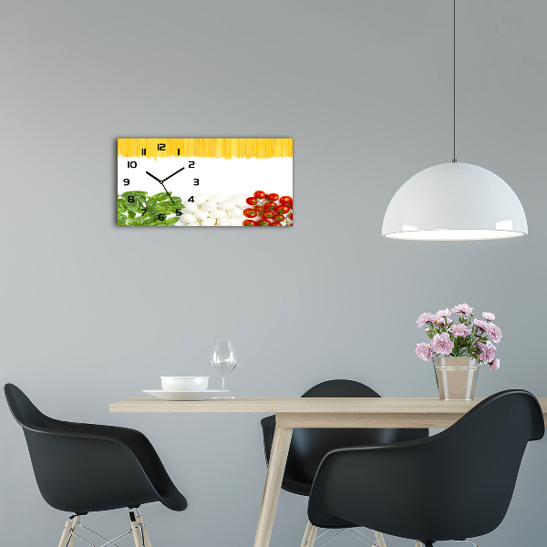 Reloj de cristal horizontal Bandera italiana