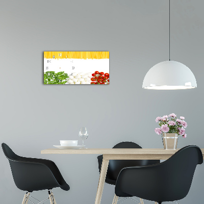 Reloj de cristal horizontal Bandera italiana