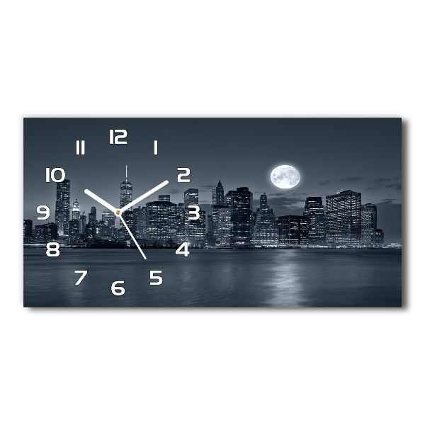 Reloj rectangular Nueva york de noche
