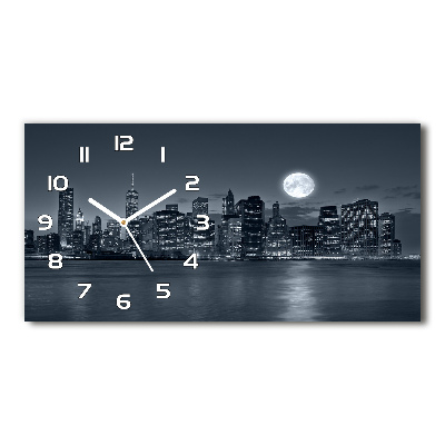 Reloj rectangular Nueva york de noche