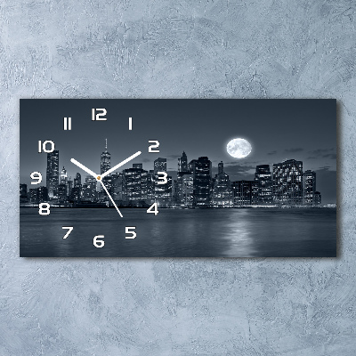 Reloj rectangular Nueva york de noche