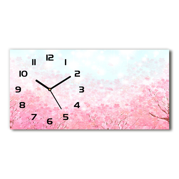 Reloj rectangular Flores de cerezo