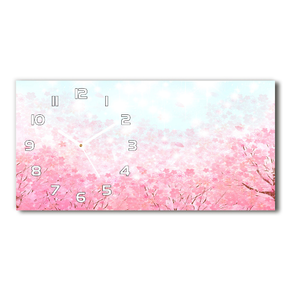 Reloj rectangular Flores de cerezo