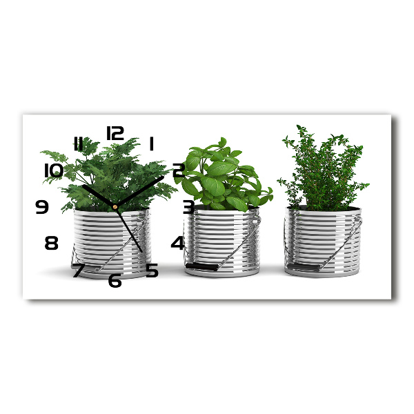 Reloj rectangular Plantas aromáticas