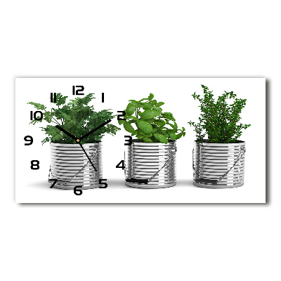 Reloj rectangular Plantas aromáticas