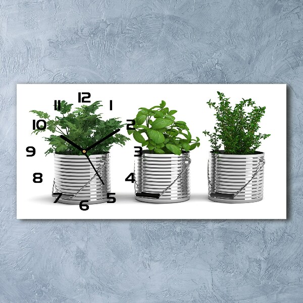 Reloj rectangular Plantas aromáticas