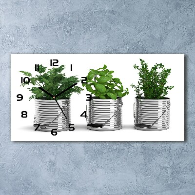 Reloj rectangular Plantas aromáticas