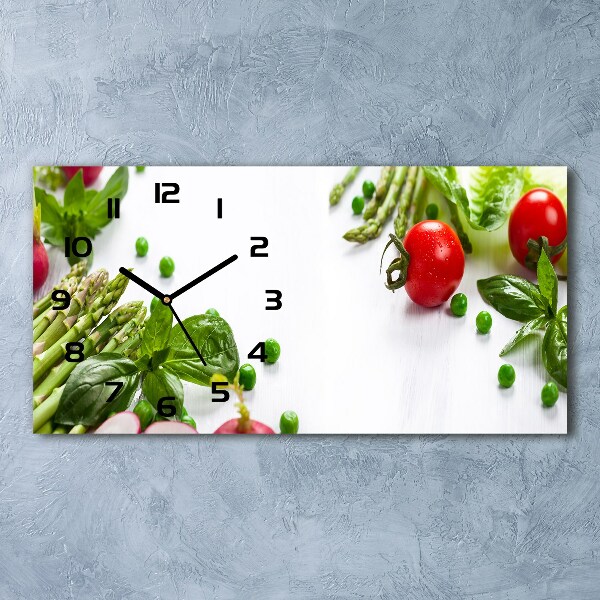 Reloj rectangular Verduras frescas