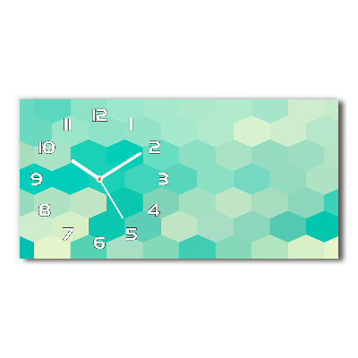 Reloj de cristal horizontal Fondo geométrico