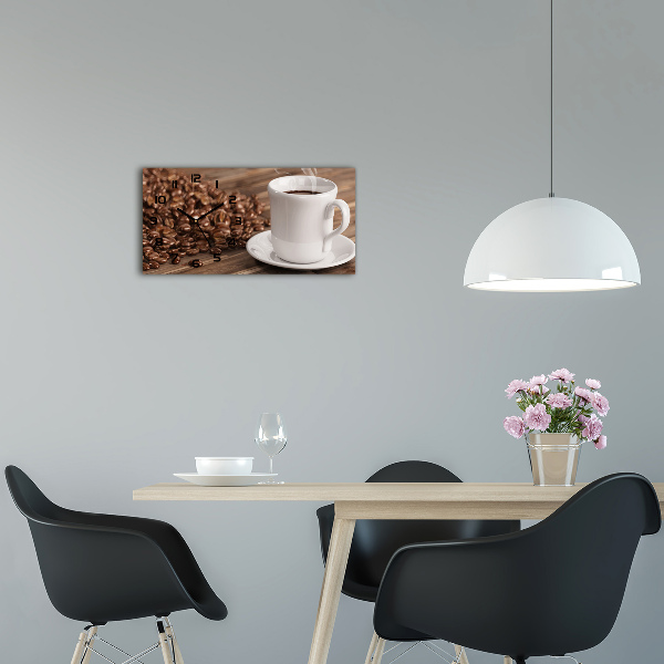 Reloj horizontal Una taza de café
