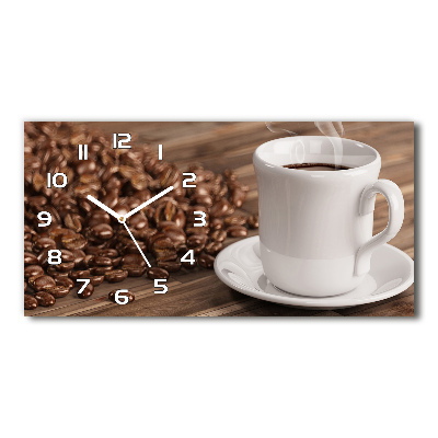 Reloj horizontal Una taza de café