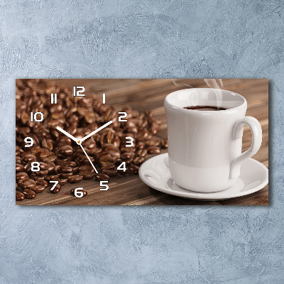 Reloj horizontal Una taza de café