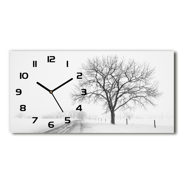 Reloj rectangular Árbol en invierno