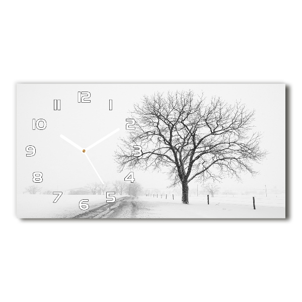 Reloj rectangular Árbol en invierno