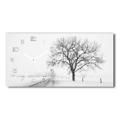 Reloj rectangular Árbol en invierno