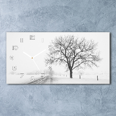 Reloj rectangular Árbol en invierno