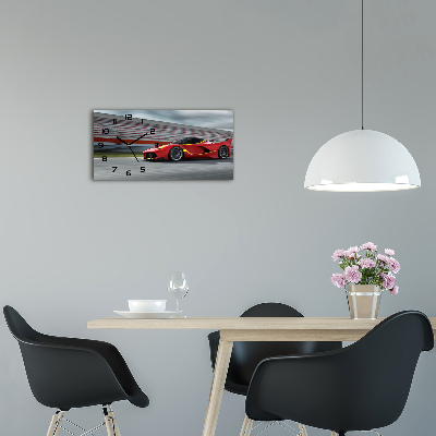 Reloj de cristal horizontal Coche deportivo