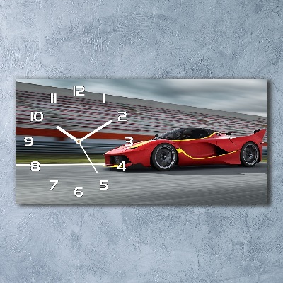 Reloj de cristal horizontal Coche deportivo
