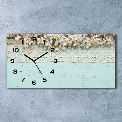 Reloj rectangular Flores de cerezo