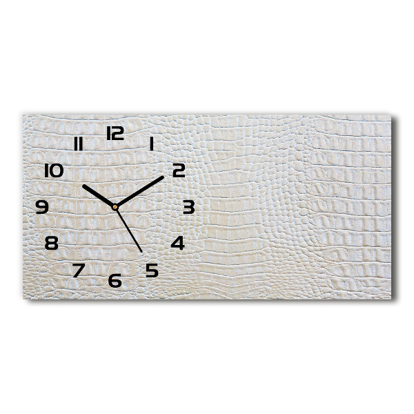 Reloj de cristal horizontal Piel de cocodrilo