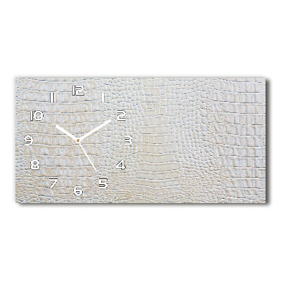 Reloj de cristal horizontal Piel de cocodrilo