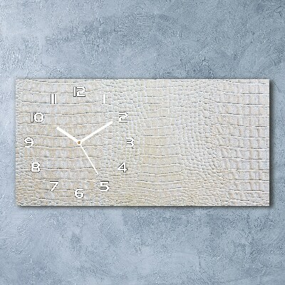 Reloj de cristal horizontal Piel de cocodrilo
