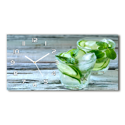 Reloj de cristal horizontal Agua de pepino
