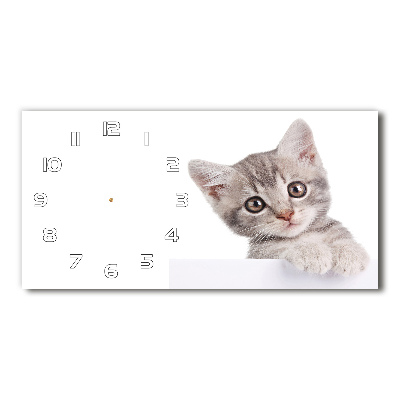 Reloj horizontal Gato gris