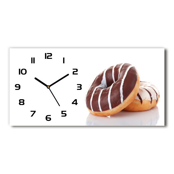 Reloj de cristal horizontal Donas de chocolate