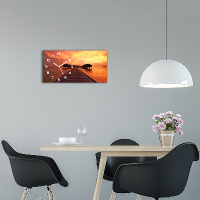 Reloj de cristal horizontal Bungalows en maldivas