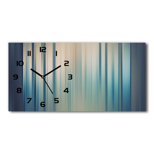 Reloj de cristal horizontal Rayas azules