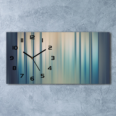 Reloj de cristal horizontal Rayas azules